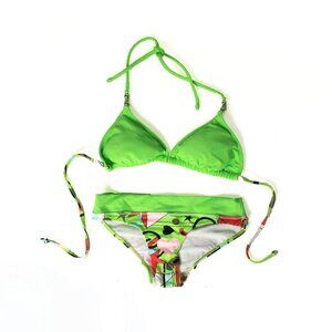 Y2K Punky geometric print bikini
